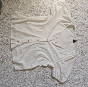 Clip dot button up blouse